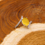 انگشتر شرف الشمس نقره زنانه طرح فائزه + حکاکی - Image 6