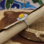 انگشتر شرف الشمس نقره زنانه طرح شهربانو + حکاکی - Image 3