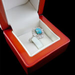 انگشتر فیروزه نیشابوری نقره زنانه طرح رادا - Image 2