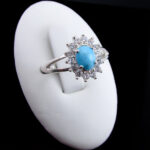 انگشتر فیروزه نیشابوری نقره زنانه طرح راشده