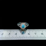 انگشتر فیروزه نیشابوری نقره زنانه طرح راشده - Image 2