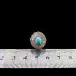 انگشتر فیروزه نیشابوری نقره زنانه طرح راشین - Image 2