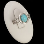 انگشتر فیروزه نیشابوری نقره زنانه طرح راغده