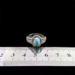 انگشتر فیروزه نیشابوری نقره زنانه طرح راغده - Image 2