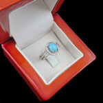 انگشتر فیروزه نیشابوری نقره زنانه طرح راغده - Image 3