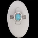 انگشتر فیروزه نیشابوری نقره زنانه طرح راغده - Image 4