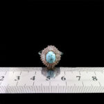 انگشتر فیروزه نیشابوری نقره زنانه طرح رافعه - Image 3