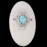 انگشتر فیروزه نیشابوری نقره زنانه طرح رافعه - Image 4