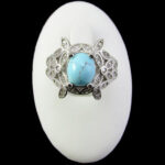 انگشتر فیروزه نیشابوری نقره زنانه طرح رکسانا - Image 2