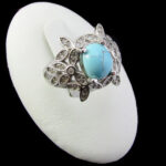 انگشتر فیروزه نیشابوری نقره زنانه طرح رکسانا