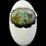 انگشتر نقره مردانه و زنانه طرح زاهد سنگ فیروزه نیشابوری - Image 2