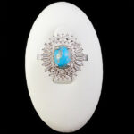 انگشتر فیروزه نیشابوری نقره زنانه طرح راما - Image 4