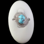 انگشتر فیروزه نیشابوری نقره زنانه طرح رکسانه - Image 2