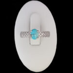 انگشتر فیروزه نیشابوری نقره زنانه طرح رامینا - Image 2