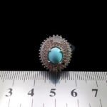 انگشتر فیروزه نیشابوری نقره زنانه طرح روجا‌‌‌ - Image 3