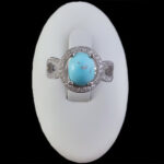 انگشتر فیروزه نیشابوری نقره زنانه طرح روجیا - Image 2