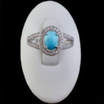 انگشتر فیروزه نیشابوری نقره زنانه طرح الیانا - Image 3