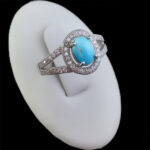 انگشتر فیروزه نیشابوری نقره زنانه طرح الیانا