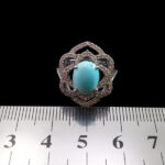 انگشتر فیروزه نیشابوری نقره زنانه طرح روحا - Image 2