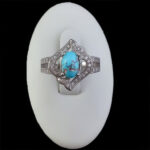 انگشتر فیروزه نیشابوری نقره زنانه طرح رودابه - Image 4