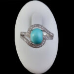 انگشتر فیروزه نیشابوری نقره زنانه طرح روزا - Image 4