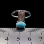 انگشتر فیروزه نیشابوری نقره زنانه طرح روزانا - Image 2