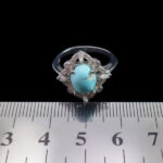 انگشتر فیروزه نیشابوری نقره زنانه طرح روژا - Image 4