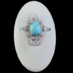 انگشتر فیروزه نیشابوری نقره زنانه طرح روژا - Image 3