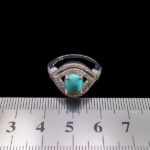 انگشتر فیروزه نیشابوری نقره زنانه طرح روژیا - Image 2