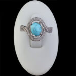 انگشتر فیروزه نیشابوری نقره زنانه طرح روژین - Image 4