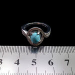 انگشتر فیروزه نیشابوری نقره زنانه طرح روژین - Image 2