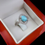 انگشتر فیروزه نیشابوری نقره زنانه طرح روژین - Image 3