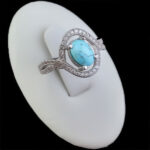 انگشتر فیروزه نیشابوری نقره زنانه طرح روژین