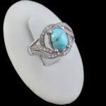 انگشتر فیروزه نیشابوری نقره زنانه طرح روژینا