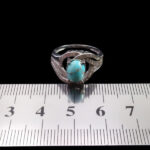 انگشتر فیروزه نیشابوری نقره زنانه طرح روژینا - Image 3