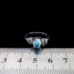 انگشتر فیروزه نیشابوری نقره زنانه طرح روسانا - Image 3