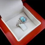 انگشتر فیروزه نیشابوری نقره زنانه طرح روشنا - Image 4