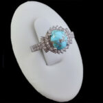 انگشتر فیروزه نیشابوری نقره زنانه طرح روشنا