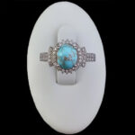 انگشتر فیروزه نیشابوری نقره زنانه طرح روشنا - Image 2