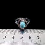 انگشتر فیروزه نیشابوری نقره زنانه طرح رومینا - Image 2