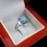 انگشتر فیروزه نیشابوری نقره زنانه طرح رومینا - Image 3