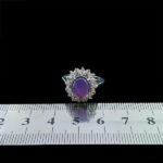 انگشتر عقیق کبود یمنی نقره زنانه طرح دایانا - Image 5