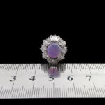 انگشتر عقیق کبود یمنی نقره زنانه طرح درافشان - Image 4