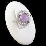 انگشتر عقیق کبود یمنی نقره زنانه طرح دردانه