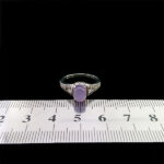 انگشتر عقیق کبود یمنی نقره زنانه طرح درسا - Image 4