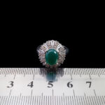 انگشتر عقیق سبز نقره زنانه طرح رستا‌‌‌ - Image 2