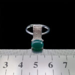 انگشتر عقیق سبز نقره زنانه طرح ماریا ‌‌‌۲ - Image 2