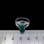 انگشتر عقیق سبز نقره زنانه طرح جیران‌‌‌ - Image 2