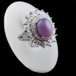 انگشتر عقیق کبود یمنی نقره زنانه طرح رونیا