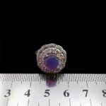 انگشتر عقیق کبود یمنی نقره زنانه طرح رونیکا - Image 3